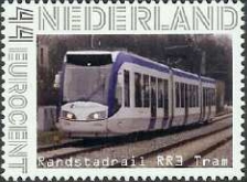 personalised stamp of The Netherlands with trains, trams, stations etc