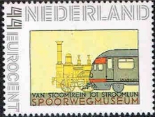 personalised stamp of The Netherlands with trains, trams, stations etc