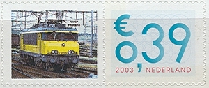 personalised stamp of The Netherlands with trains, trams, stations etc