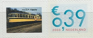 personalised stamp of The Netherlands with trains, trams, stations etc