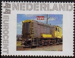 personalised stamp of The Netherlands with trains, trams, stations etc