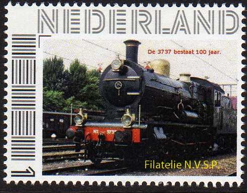 personalised stamp of The Netherlands with trains, trams, stations etc