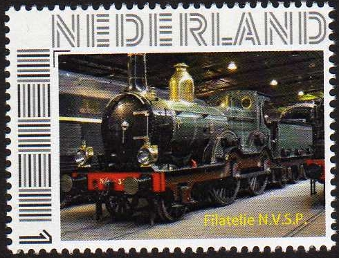 personalised stamp of The Netherlands with trains, trams, stations etc