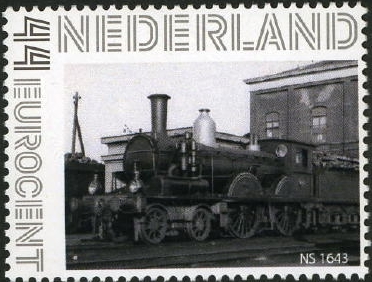 personalised stamp of The Netherlands with trains, trams, stations etc