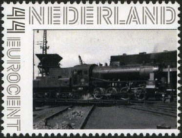 personalised stamp of The Netherlands with trains, trams, stations etc