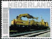 year=2013, personalised Dutch stamp with NS work train