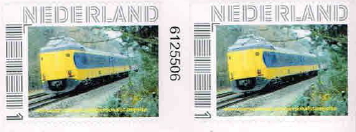 personalised stamp of The Netherlands with trains, trams, stations etc