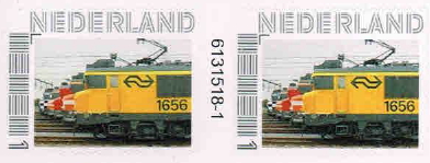 personalised stamp of The Netherlands with trains, trams, stations etc