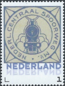 year=???, Dutch personalized stamp with railways fastening seal