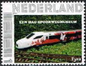 personalised stamp of The Netherlands with trains, trams, stations etc