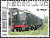 personalised stamp of The Netherlands with trains, trams, stations etc