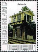 personalised stamp of The Netherlands with trains, trams, stations etc