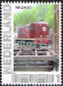 personalised stamp of The Netherlands with trains, trams, stations etc