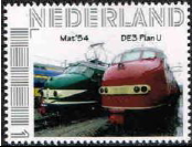 personalised stamp of The Netherlands with trains, trams, stations etc