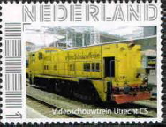 personalised stamp of The Netherlands with trains, trams, stations etc