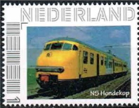 personalised stamp of The Netherlands with trains, trams, stations etc