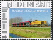 Dutch personalised stamp with private company locomotive