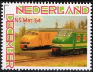 personalised stamp of The Netherlands with trains, trams, stations etc