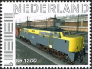 personalised stamp of The Netherlands with trains, trams, stations etc