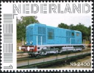 personalised stamp of The Netherlands with trains, trams, stations etc