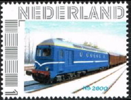 personalised stamp of The Netherlands with trains, trams, stations etc