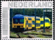 personalised stamp of The Netherlands with trains, trams, stations etc