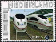 personalised stamp of The Netherlands with trains, trams, stations etc