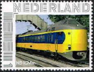 personalised stamp of The Netherlands with trains, trams, stations etc