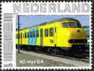 personalised stamp of The Netherlands with trains, trams, stations etc