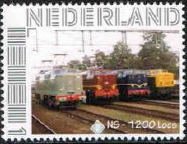 personalised stamp of The Netherlands with trains, trams, stations etc