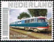 personalised stamp of The Netherlands with trains, trams, stations etc