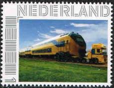 year=2015 ??, Dutch personalized stamp with road transport of rail vehicle