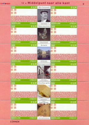 year=2002, Dutch stamp sheet with Utrecht's National Railway Museum - NVPH: 2072