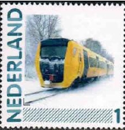 year=2011,Dutch personalized stamp of a train at Christmas
