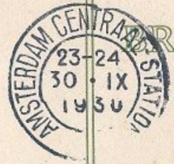 Dutch railway station postmark