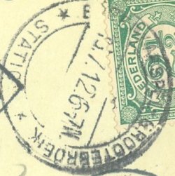 Dutch railway station postmark