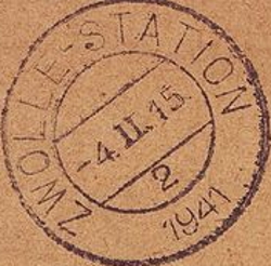 Dutch railway station postmark